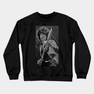 Phil Lynott - Thin Lizzy - monochrome close up Crewneck Sweatshirt